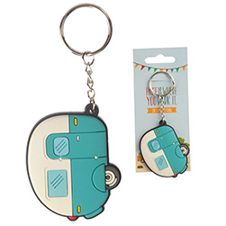 Caravan keyring - blue