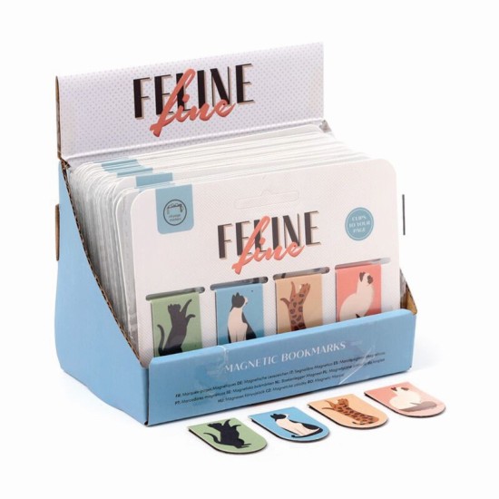 Feline Fine magnetic bookmarks