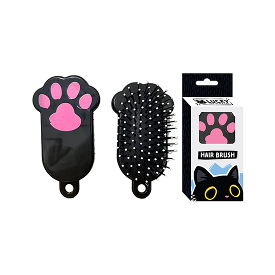 Lucky the black cat hair brush
