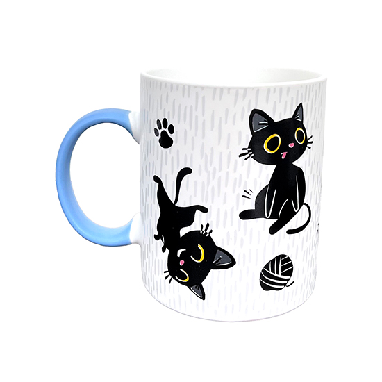 Lucky the black cat mug